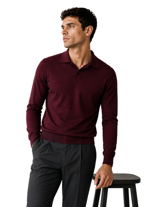 The Loro LS Knit Polo