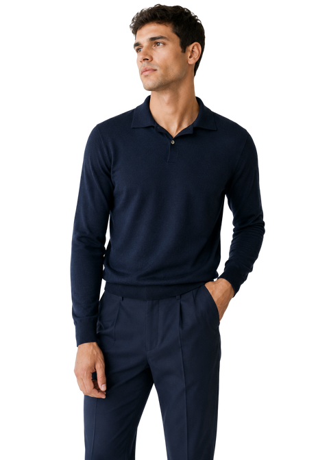 The Loro LS Knit Polo